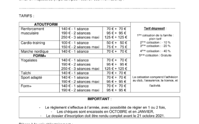 Dossier d&rsquo;inscription MULTISPORT