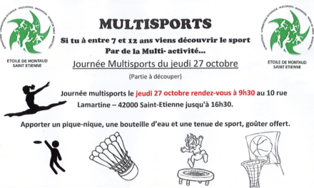 Journée Multisports : Le 27 Octobre !