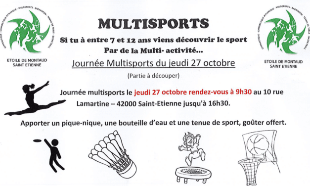 Journée Multisports : Le 27 Octobre !