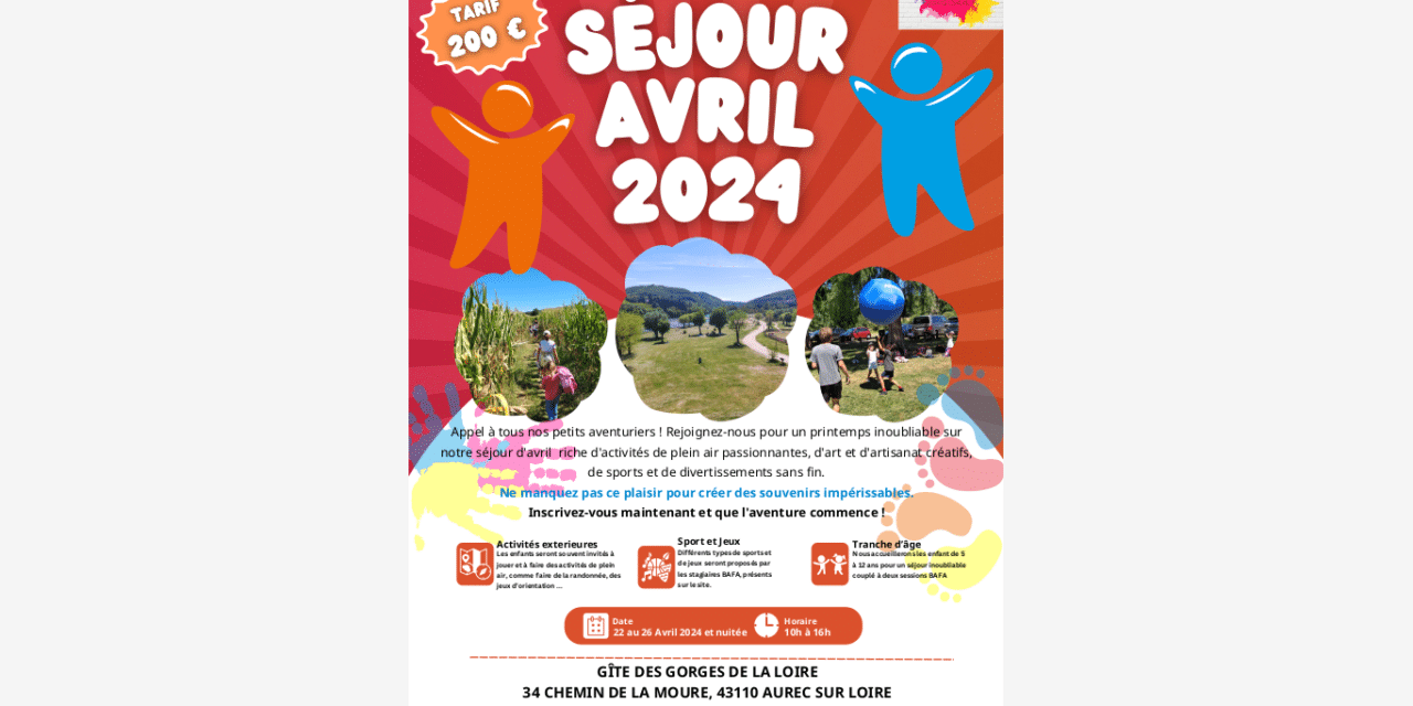 SÉJOUR AVRIL 2024